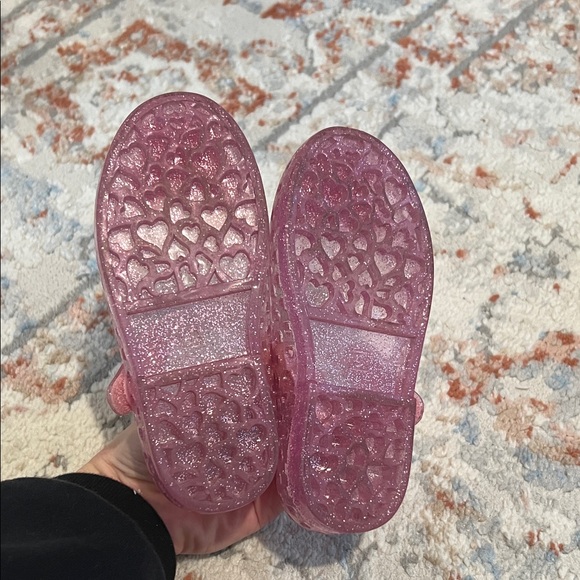 Old Navy Pink Glitter Butterfly Jelly Shoes - Picture 4 of 4